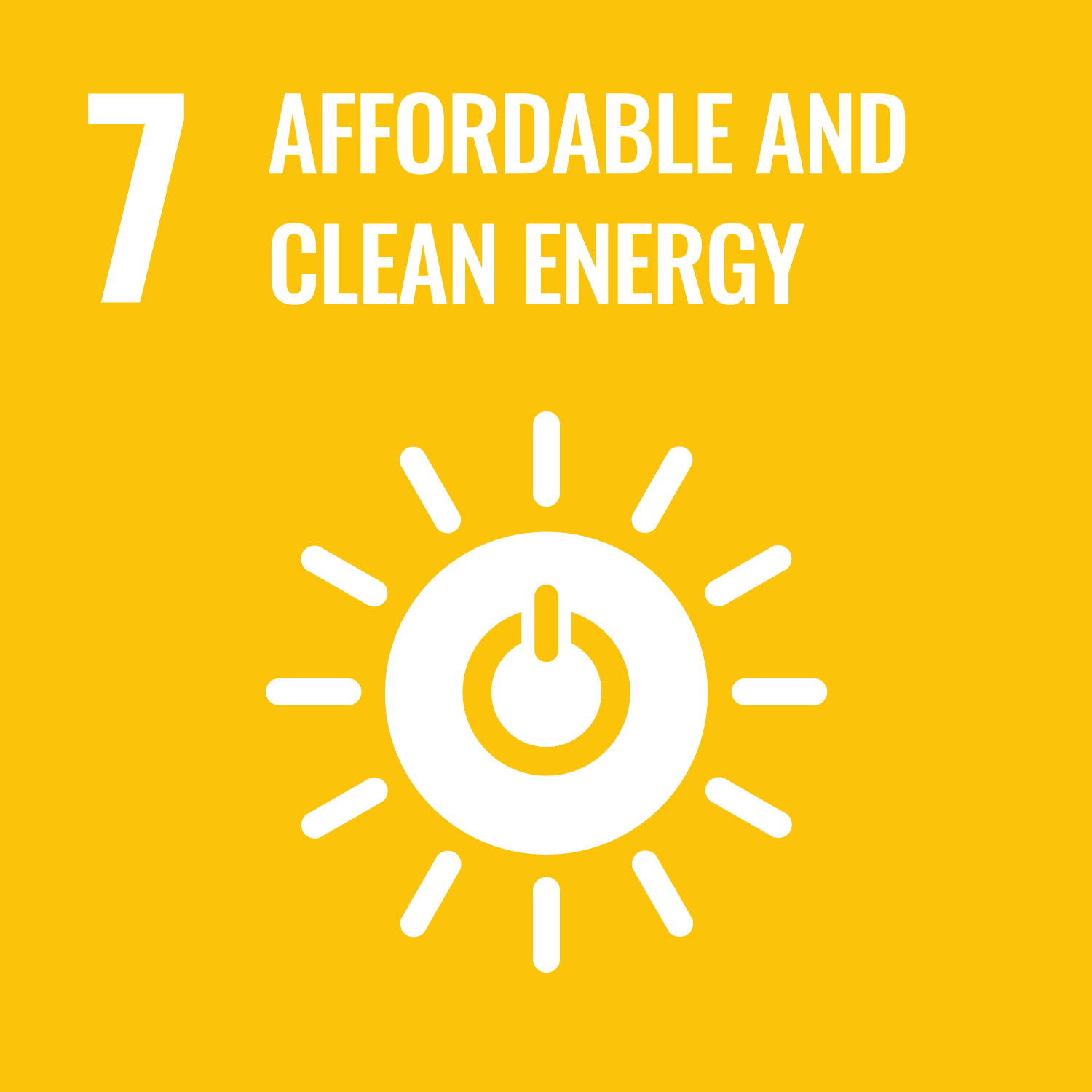 UN SDG goal 7: Affordable and clean energy
