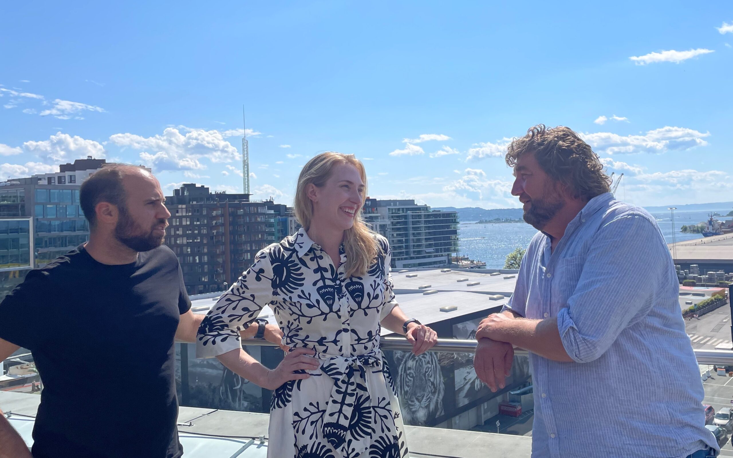 The Ocean Oasis founders, from left to right: Sebastian Feimblatt, COO, Kristine B. Fredriksen, CEO and Thomas B. Johannessen, CTO